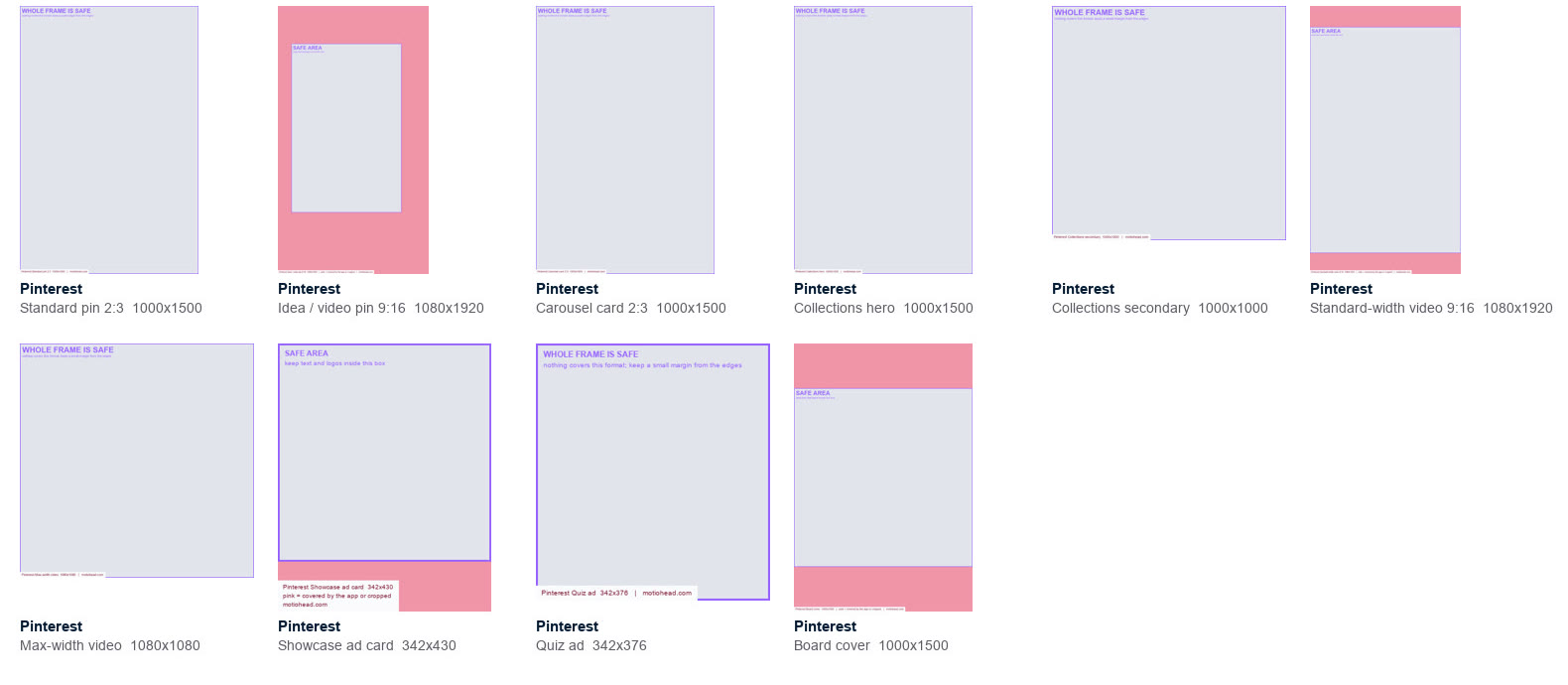 Everything in the Pinterest pack