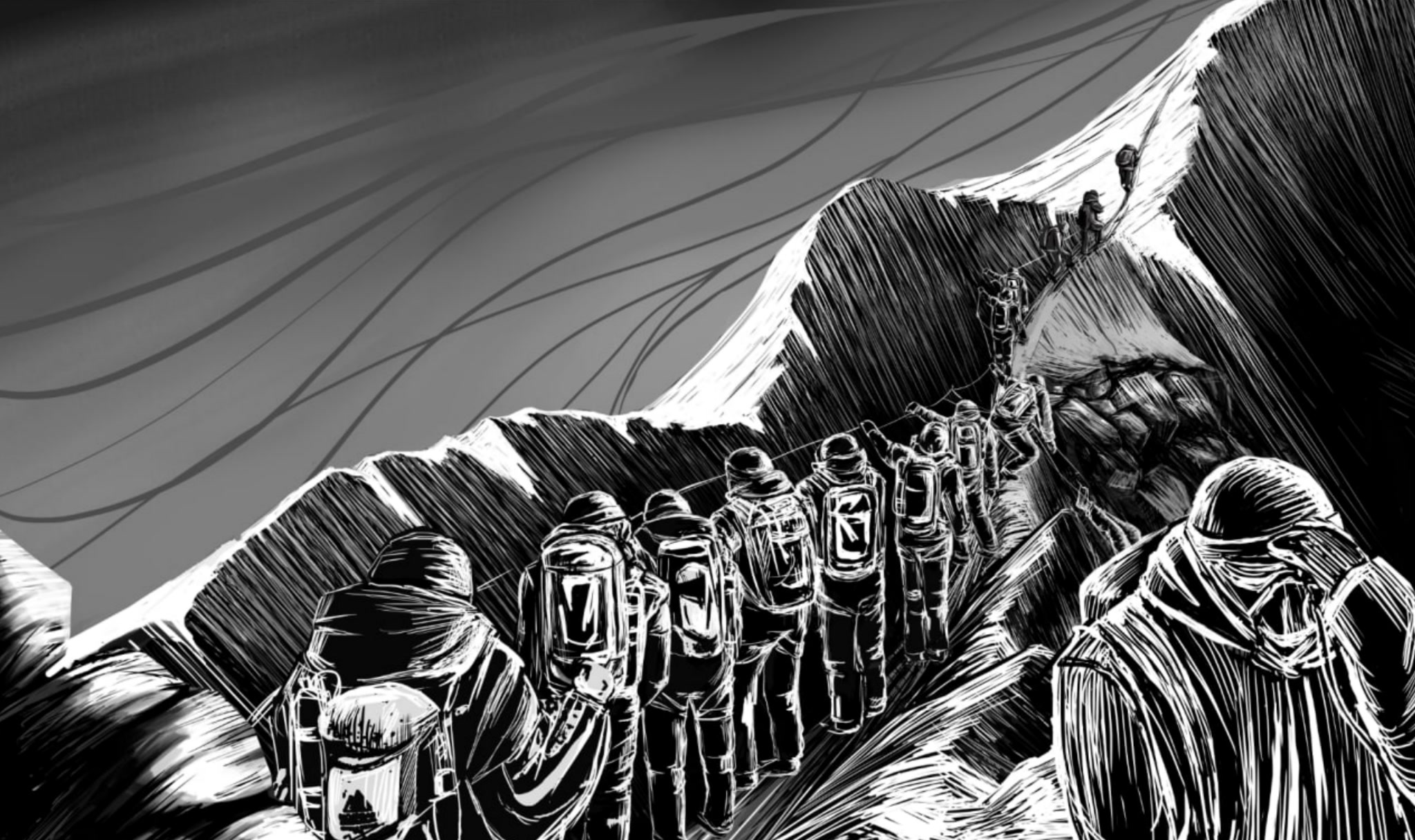 Hand-drawn storyboard frame 2